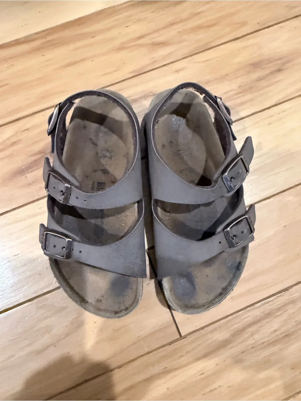 Kids Birkenstocks Adjustable Double-Buckle Sandals - Brown